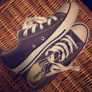 Dark gray converse shoes
